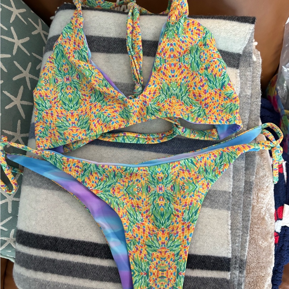 Moana Bikini Pineapple Reversible Set - image 1